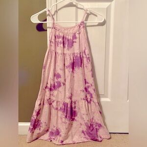 Purple Tie-Dye Kids Dress